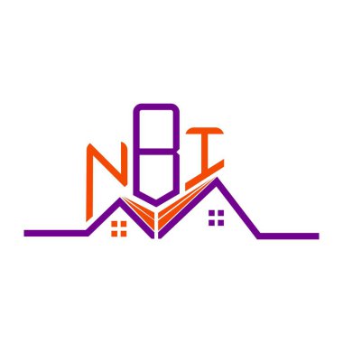 NBI Emlak Logosu Tasarımı, NBI Basit ve Modern Logo. NBI lüks alfabe tasarımı  