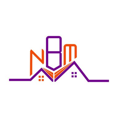 NBM emlak logosu tasarımı, NBM basit ve modern logosu. NBM lüks alfabe tasarımı  