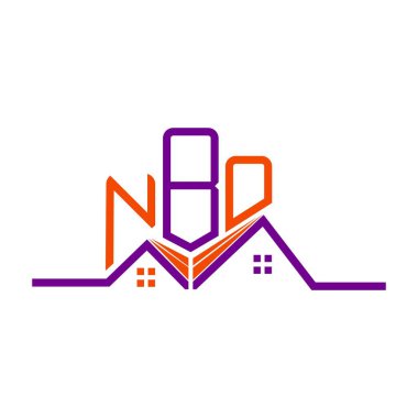 NBO Real State logo tasarımı, NBO basit ve modern logo. NBO lüks alfabe tasarımı  