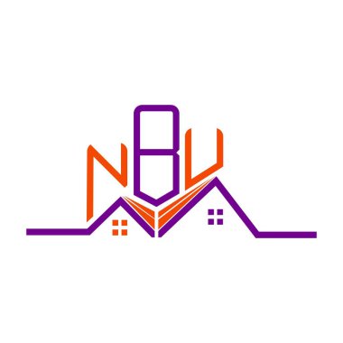 NBU Real State logo tasarımı, NBU basit ve modern logo. NBU lüks alfabe tasarımı  