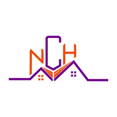NCH emlak logosu tasarımı, NCH basit ve modern logo. NCH lüks alfabe tasarımı  