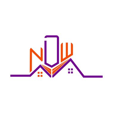 NDW Real State logo tasarımı, NDW basit ve modern logo. NDW lüks alfabe tasarımı  
