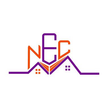 NEC emlak logosu tasarımı, NEC basit ve modern logo. NEC lüks alfabe tasarımı  