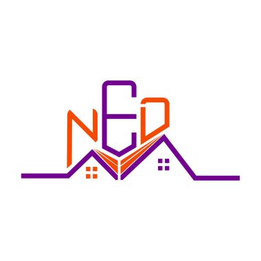 NED emlak logosu tasarımı, NED basit ve modern logo. NED lüks alfabe tasarımı  