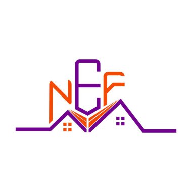 NEF emlak logosu tasarımı, NEF basit ve modern logosu. NEF lüks alfabe tasarımı  