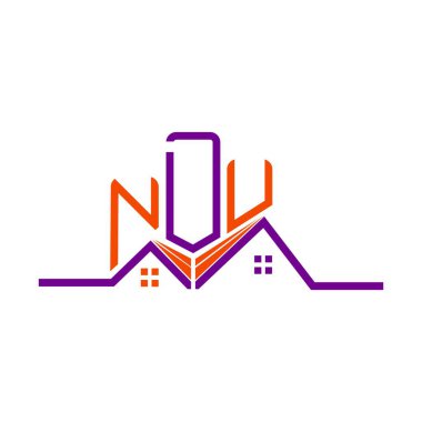 NDU Real State logo tasarımı, NDU basit ve modern logo. NDU lüks alfabe tasarımı  