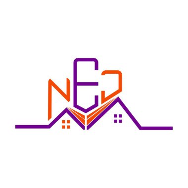 NEJ Real State logo tasarımı, NEJ basit ve modern logo. NEJ lüks alfabe tasarımı  