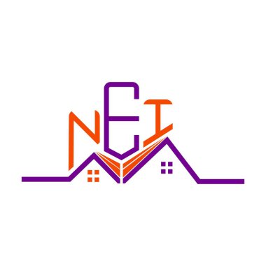 NEI Real State logo tasarımı, NEI basit ve modern logo. NEI lüks alfabe tasarımı  