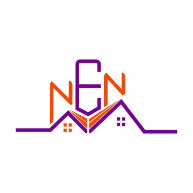 NEN emlak logosu tasarımı, NEN basit ve modern logo. NEN lüks alfabe tasarımı  