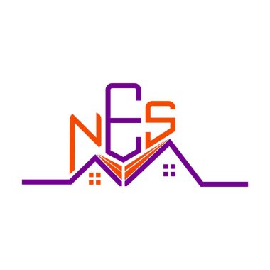 NES Emlak Logosu Tasarımı, NES basit ve modern logo. NES lüks alfabe tasarımı  