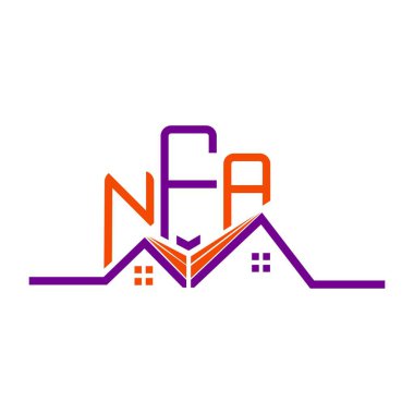NFA emlak logosu tasarımı, NFA basit ve modern logosu. NFA lüks alfabe tasarımı  