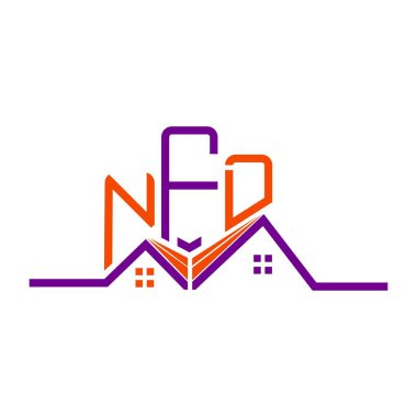 NFD Real State logo tasarımı, NFD basit ve modern logo. NFD lüks alfabe tasarımı  