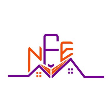 NFE Emlak Logosu Tasarımı, NFE Basit ve Modern Logo. NFE lüks alfabe tasarımı  