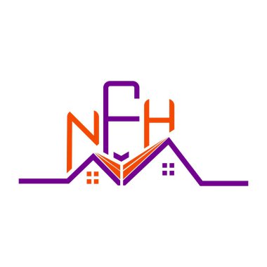 NFH Real State logo tasarımı, NFH basit ve modern logo. NFH lüks alfabe tasarımı  