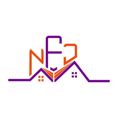 NFJ Real State logo tasarımı, NFJ basit ve modern logo. NFJ lüks alfabe tasarımı  