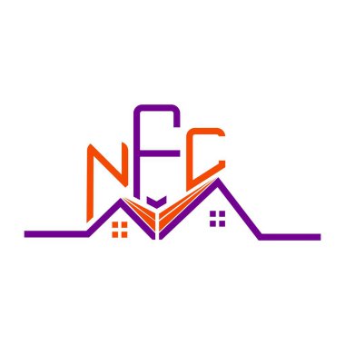NFL Real State logo tasarımı, NFL basit ve modern logo. NFL lüks alfabe tasarımı  