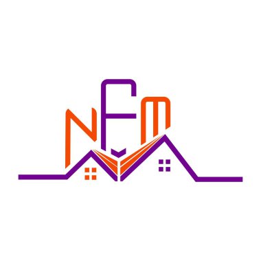 NFM Real State logo tasarımı, NFM basit ve modern logo. NFM lüks alfabe tasarımı  