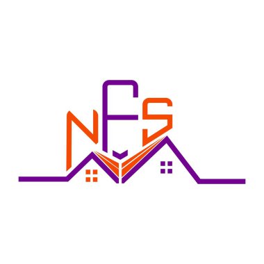 NFS Real State logo tasarımı, NFS basit ve modern logo. NFS lüks alfabe tasarımı  