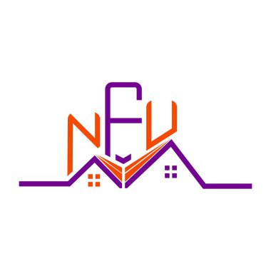 NFU Real State logo tasarımı, NFU basit ve modern logo. NFU lüks alfabe tasarımı  