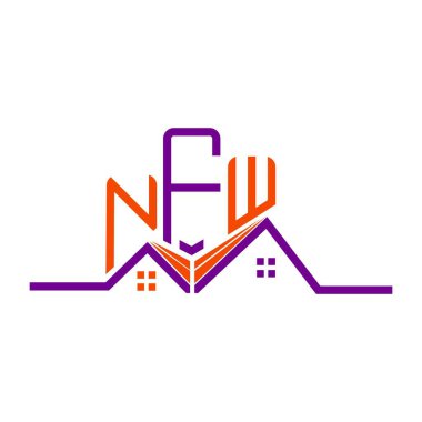 NFW Real State logo tasarımı, NFW basit ve modern logo. NFW lüks alfabe tasarımı  