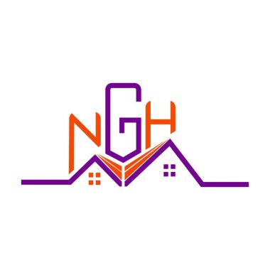 NGH Emlak Logosu Tasarımı, NGH Basit ve Modern Logo. NGH lüks alfabe tasarımı  