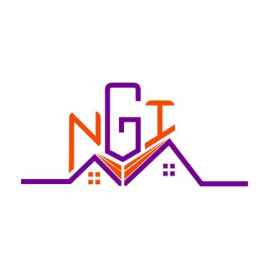 NGI Real State logo tasarımı, NGI basit ve modern logo. NGI lüks alfabe tasarımı  