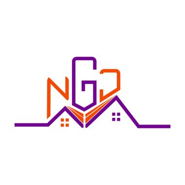 NGJ Real State logo tasarımı, NGJ basit ve modern logo. NGJ lüks alfabe tasarımı  