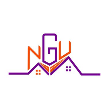 NGU Real State logo tasarımı, NGU basit ve modern logo. NGU lüks alfabe tasarımı  