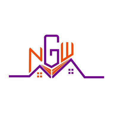 NGW Real State logo tasarımı, NGW basit ve modern logo. NGW lüks alfabe tasarımı  