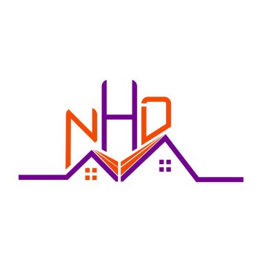 NHD emlak logosu tasarımı, NHD basit ve modern logo. NHD lüks alfabe tasarımı  