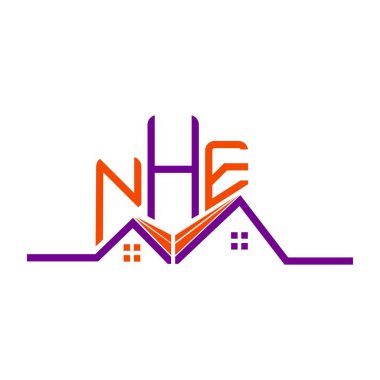 NHE emlak logosu tasarımı, NHE basit ve modern logo. NHE lüks alfabe tasarımı  