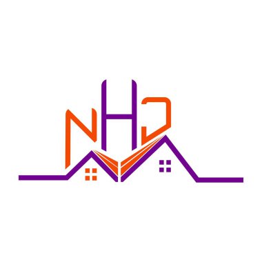 NHJ Real State logo tasarımı, NHJ basit ve modern logo. NHJ lüks alfabe tasarımı  