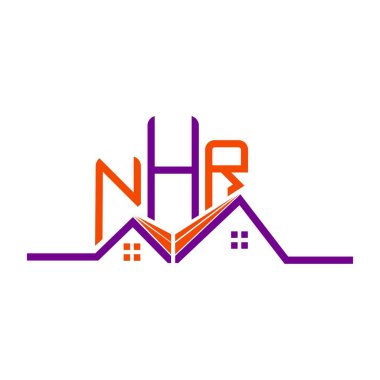 NHR Real State logo tasarımı, NHR basit ve modern logo. NHR lüks alfabe tasarımı  