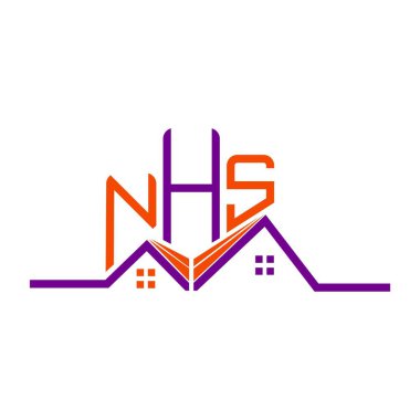 NHS Real State logo tasarımı, NHS basit ve modern logo. NHS lüks alfabe tasarımı  