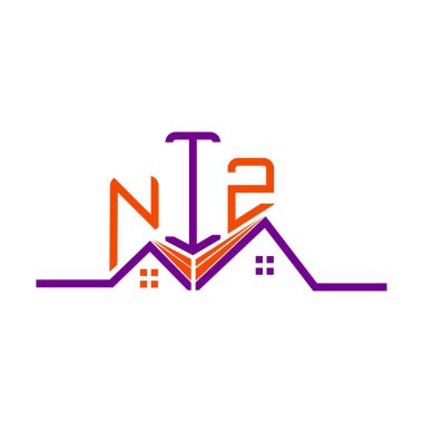 NIZ Real State logosu tasarımı, NIZ basit ve modern logosu. NIZ lüks alfabe tasarımı  
