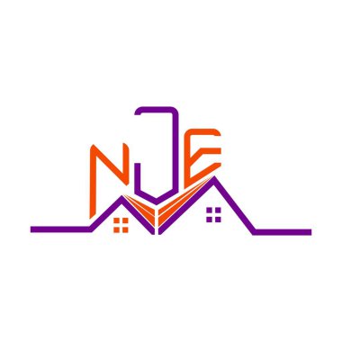 NJE Real State logo tasarımı, NJE basit ve modern logo. NJE lüks alfabe tasarımı  