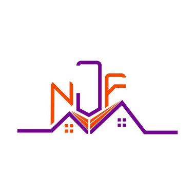 NJF Real State logo tasarımı, NJF basit ve modern logo. NJF lüks alfabe tasarımı  