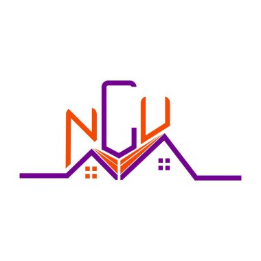 NLU Real State logo tasarımı, NLU basit ve modern logo. NLU lüks alfabe tasarımı  