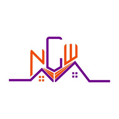 NLW Real State logo tasarımı, NLW basit ve modern logo. NLW lüks alfabe tasarımı  