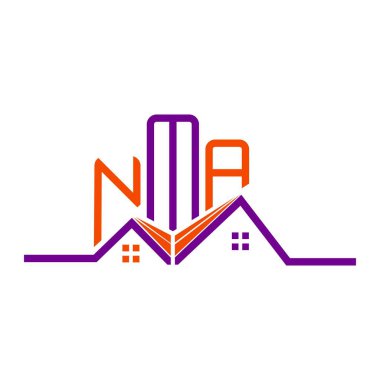 NMA emlak logosu tasarımı, NMA basit ve modern logo. NMA lüks alfabe tasarımı  