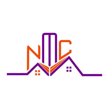 NMC Real State logo tasarımı, NMC basit ve modern logo. NMC lüks alfabe tasarımı  