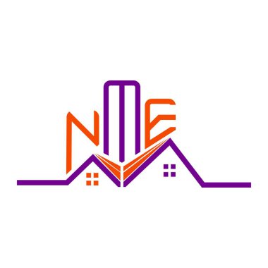 NME Real State logo tasarımı, NME basit ve modern logo. NME lüks alfabe tasarımı  