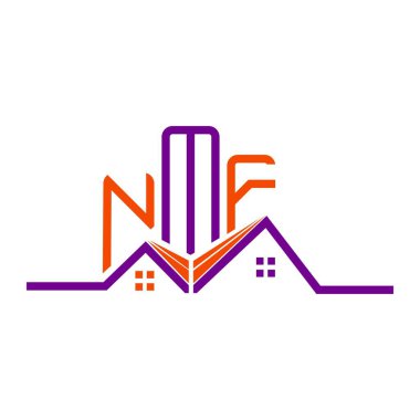 NMF Real State logo tasarımı, NMF basit ve modern logo. NMF lüks alfabe tasarımı  