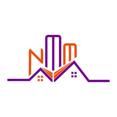 NMM Real State logo tasarımı, NMM basit ve modern logo. NMM lüks alfabe tasarımı  