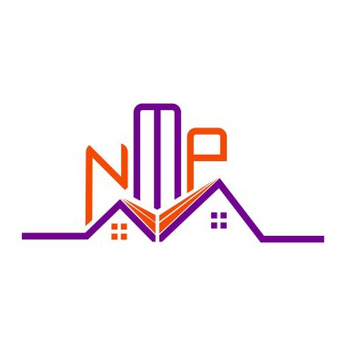 NMP emlak logosu tasarımı, basit ve modern NMP logosu. NMP lüks alfabe tasarımı  