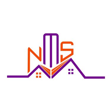 NMS Real State logo tasarımı, NMS basit ve modern logo. NMS lüks alfabe tasarımı  