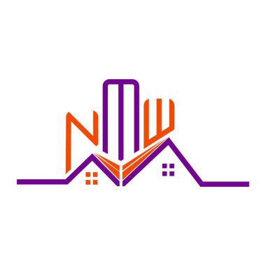 NMW Real State logo tasarımı, NMW basit ve modern logo. NMW lüks alfabe tasarımı  