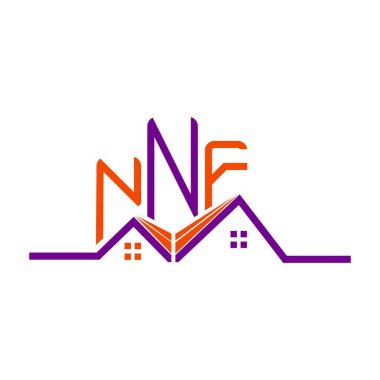 NNF Real State logo tasarımı, NNF basit ve modern logo. NNF lüks alfabe tasarımı  