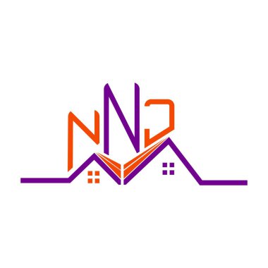 NNJ Real State logo tasarımı, NNJ basit ve modern logo. NNJ lüks alfabe tasarımı  
