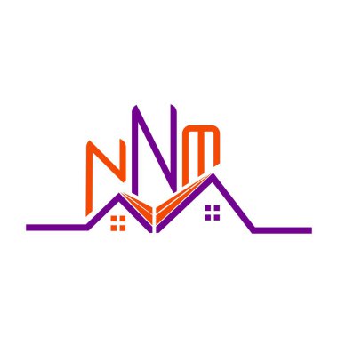 NNM Real State logo tasarımı, NNM basit ve modern logo. NNM lüks alfabe tasarımı  